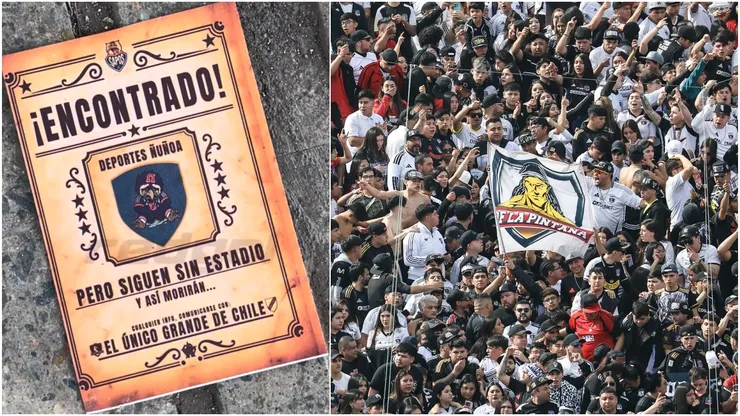 Hinchas de Colo Colo dejaron imágenes burlescas contra la U afuera del Estadio Nacional.