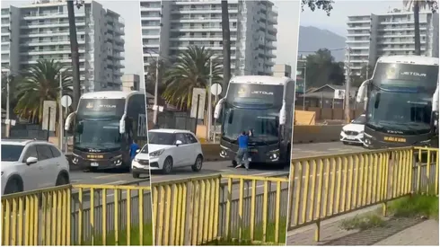 El insólito incidente que protagonizó bus de Colo Colo con hincha de la U.