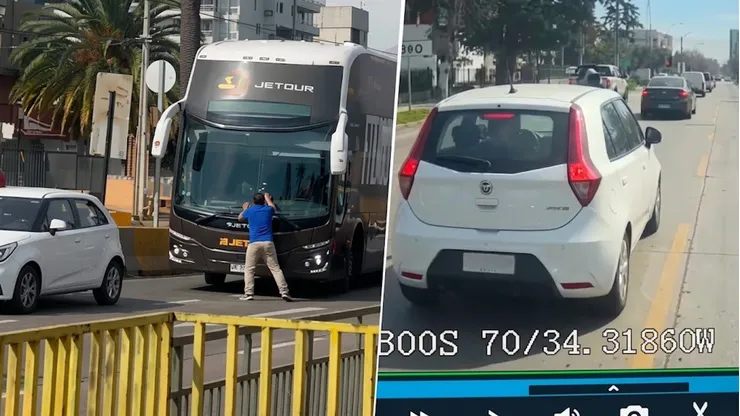 Bus de Colo Colo protagonizó choque en la previa del Superclásico