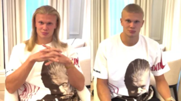 Erling Haaland sorprende con radical cambio de look – captura video Youtube