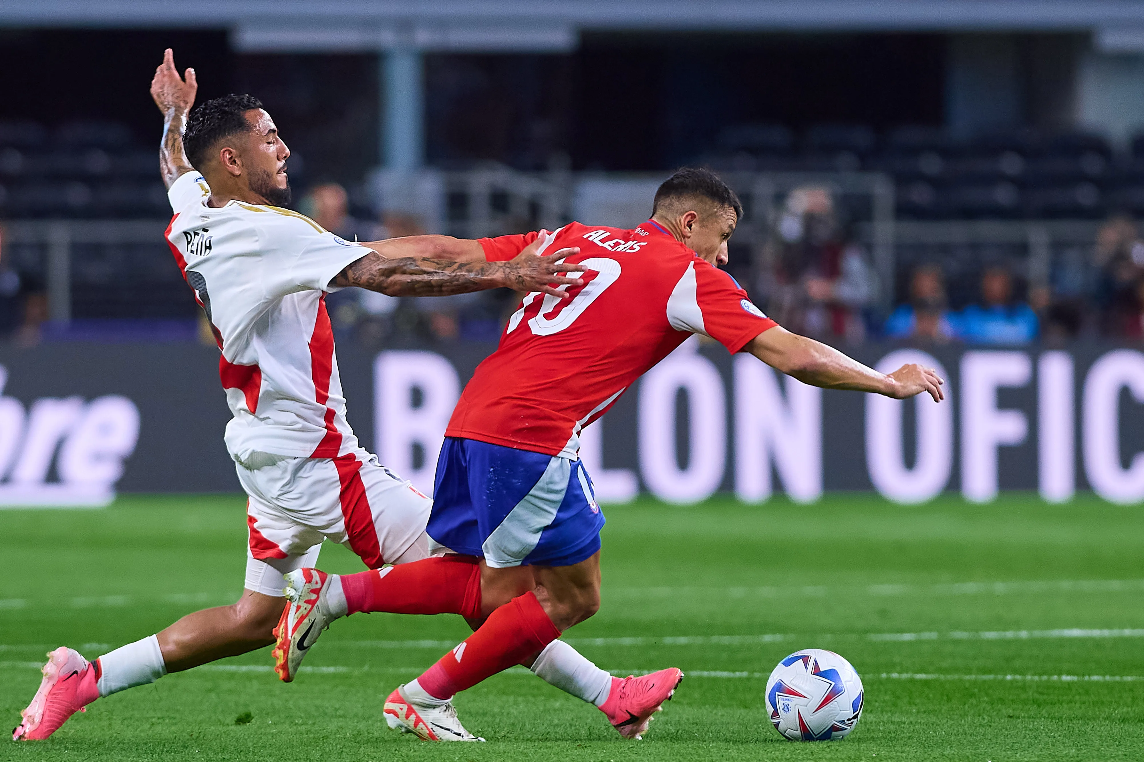 Alexis Sánchez en acción durante la Copa América 2024. (Jonathan Duenas/Mexsport/Photosport).