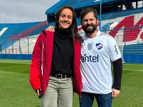 Boric sorprende con camiseta de Nacional