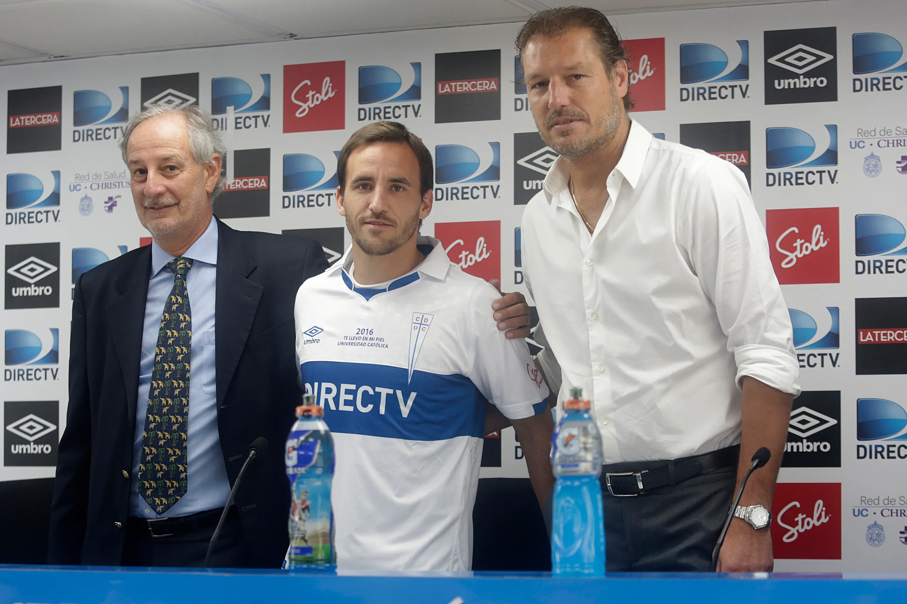 Santiago 11 de Enero del 2016.
José Pedro Fuenzalida proveniente de Boca Juniors, regresa al club Unversidad Catolica tras ocho años fuera de este.
Karin Pozo/Aton Chile.