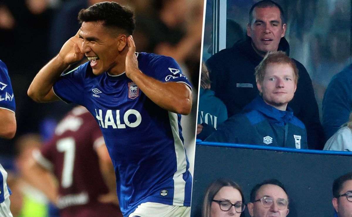 Con Ed Sheeran en primera fila: Marcelino Núñez marca golazo de mitad de cancha y avanza en la Carabao Cup