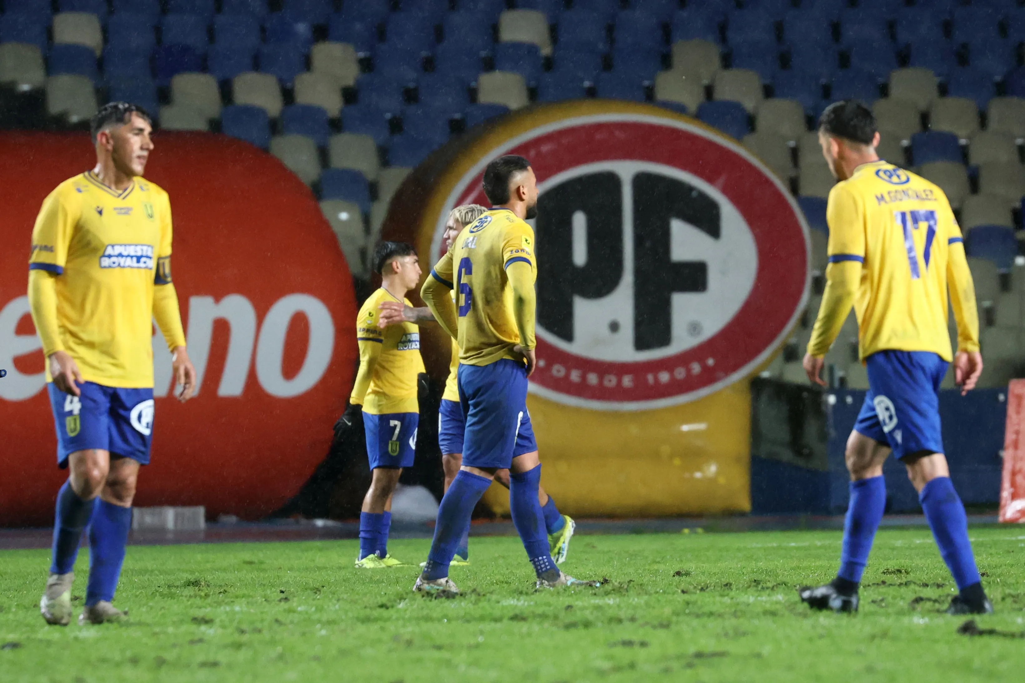 La cancha en Concepción ha sido un problema todas las semanas. Foto: Eduardo Fortes/Photosport