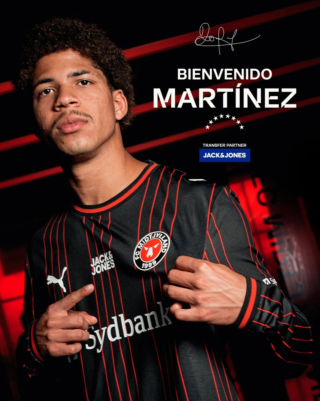 El venezolano David Martínez fue el elegido por el Midtjylland para reemplazar a Darío Osorio.