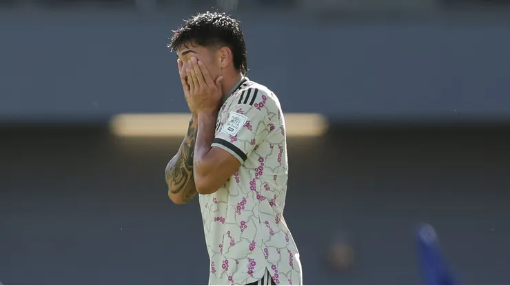 Maximiliano Gutiérrez en acción por la selección chilena durante la gira antes del Mundial 2026.
