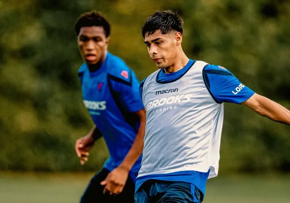 Darío Osorio ya tuvo su primer entrenamiento con el plantel del Crystal Palace. | Foto: Crystal Palace.