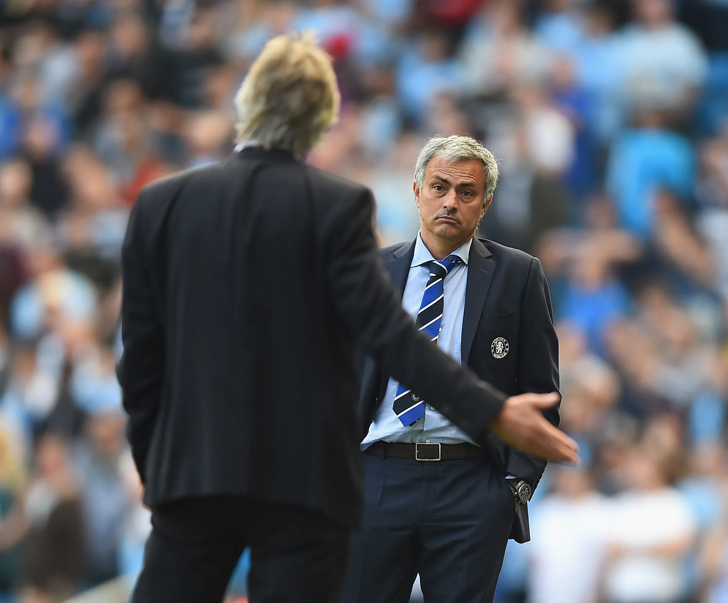 José Mourinho y Manuel Pellegrini se han enfrentado en varias oportunidades en el fútbol europeo. | Foto: Getty Images.