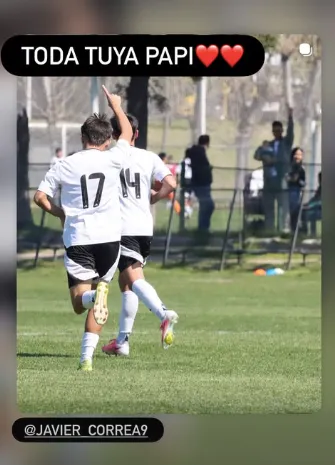 El posteo del hijo de Javier Correa