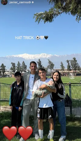 Javier Correa celebró el triplete de su hijo Bauti