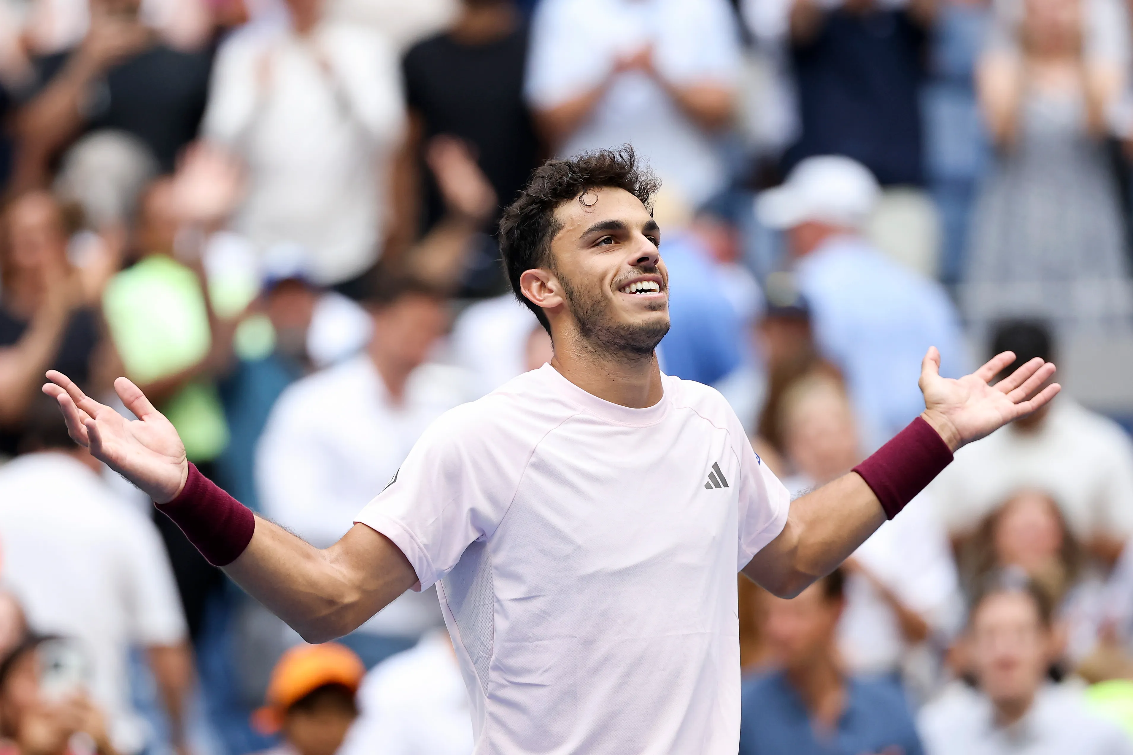 Cerúndolo hizo historia en el US Open y logró remontada ante Taylor Fritz (Photo by Matthew Stockman/Getty Images)