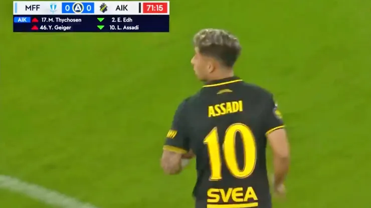 Lucas Assadi hizo su debut oficial con el AIK en Suecia.