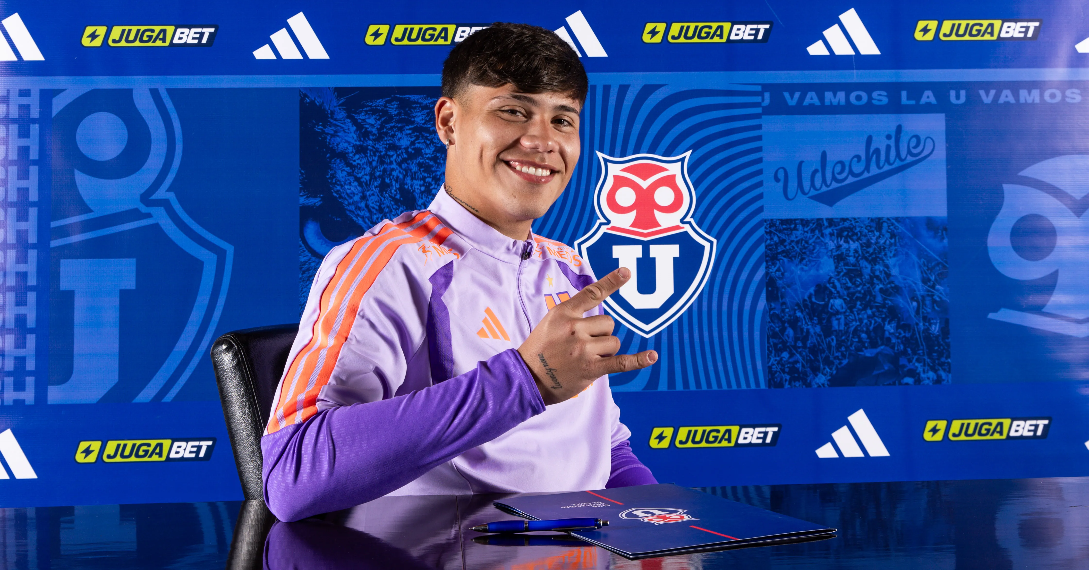 Lucas Barrera renovó por segundo vez con la U. Foto: U de Chile.