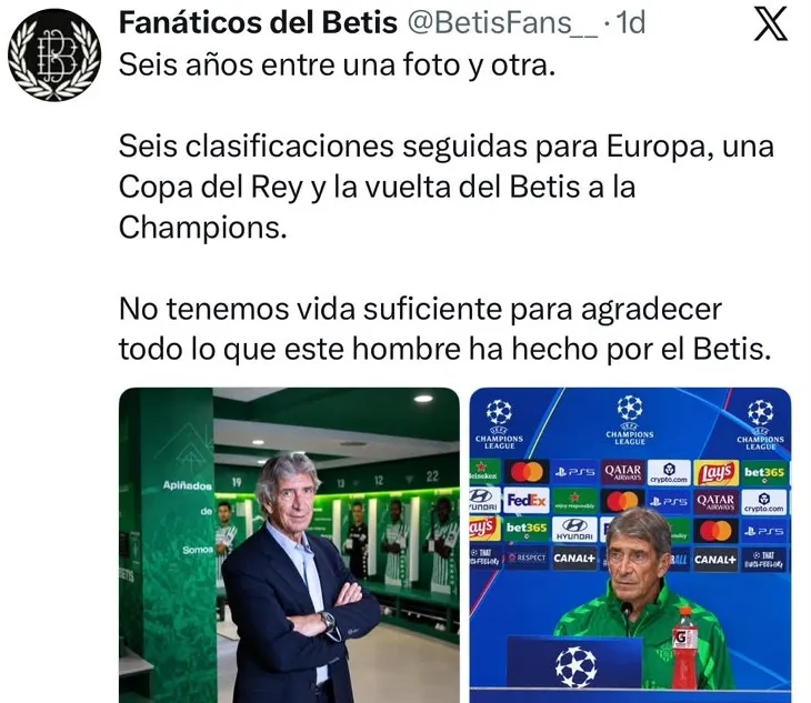 Pellegrini se ganó un lugar en el Betis
