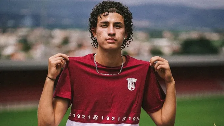 Jetzen López con la camiseta del Braga en Portugal.