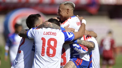 Así celebró Universidad de Chile uno de los goles en el estadio La Portada.