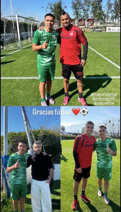 Figuras de Santiago Wanderers enmarcaron su visita en el Estadio Monumental con postales con cracks de Colo Colo