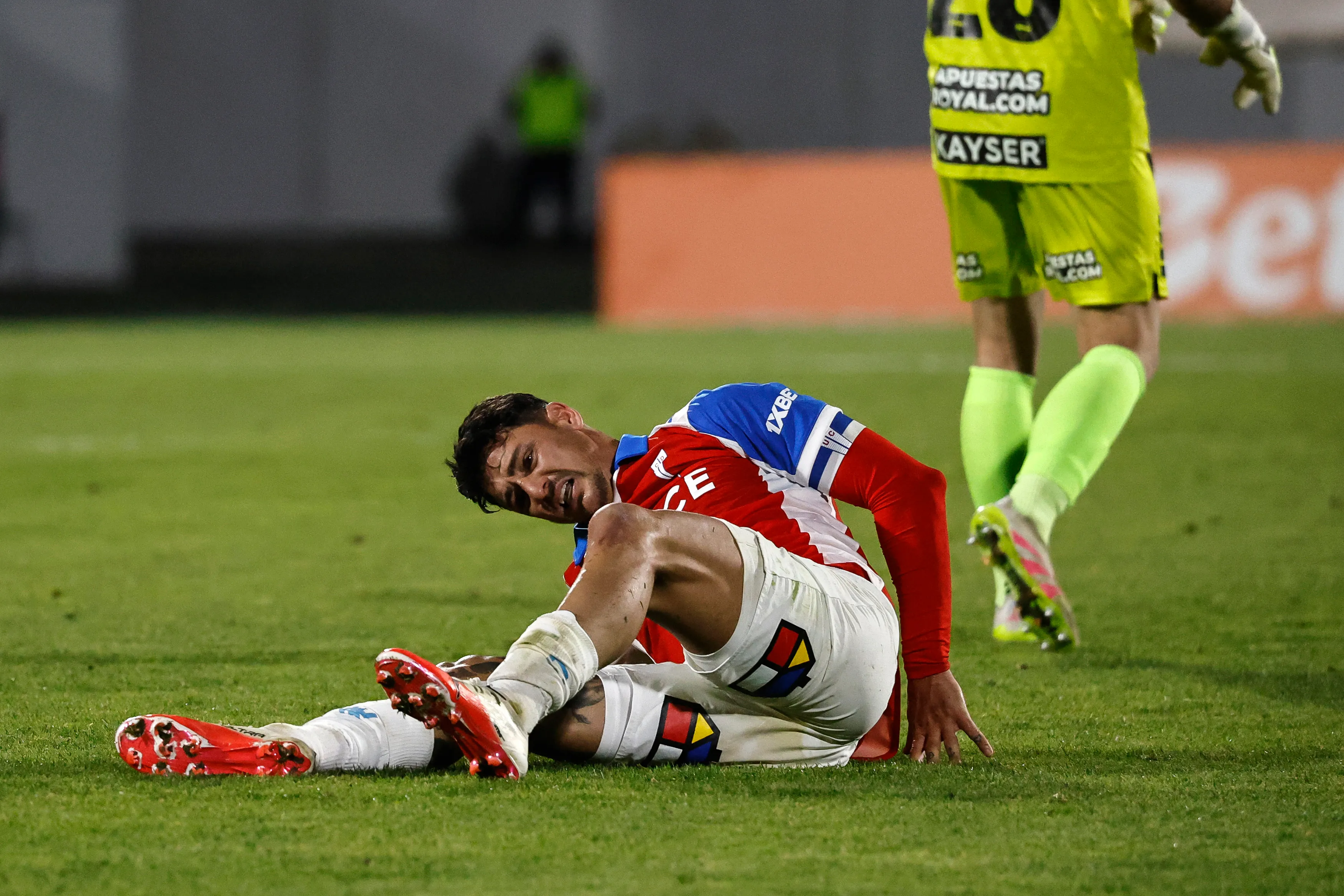 Fernando Zampedri se lesionó ante Palestino. Foto: Diego Martin/Photosport