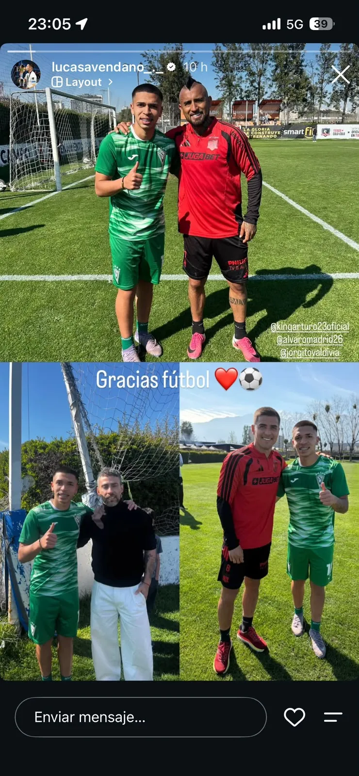 La foto de Avendaño en sus redes
