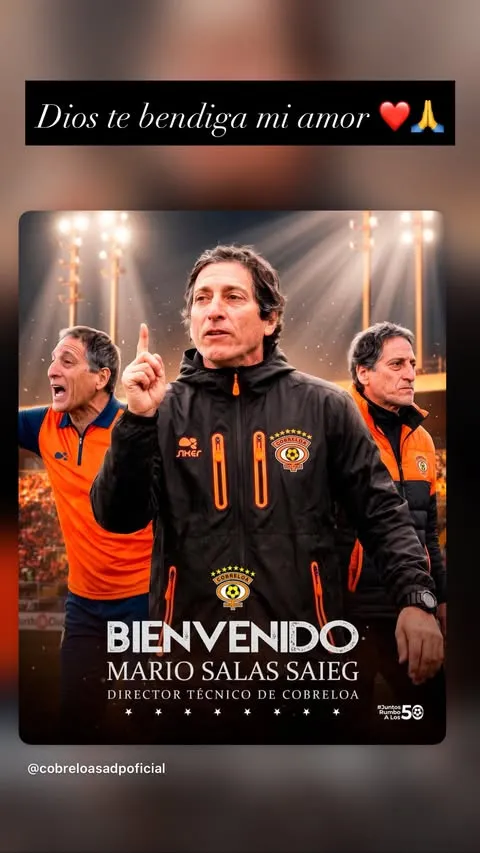 El mensaje en apoyo a Mario Salas y su nuevo desafío en Cobreloa
