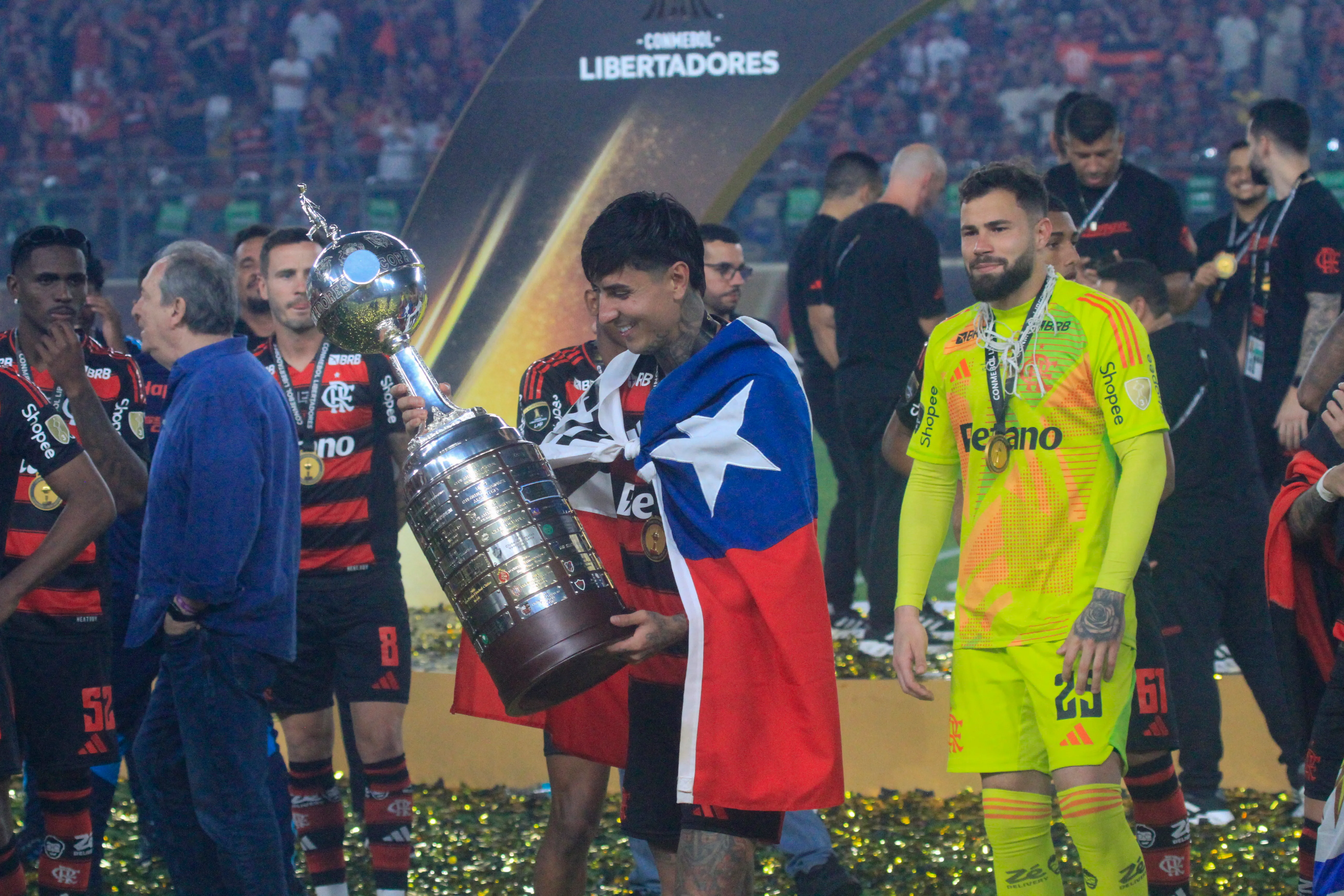 Erick Pulgar fue clave en el Flamengo que ganó la Copa Libertadores en 2025. (Pool Pelaez Burga/DiaEsportivo/Photosport).