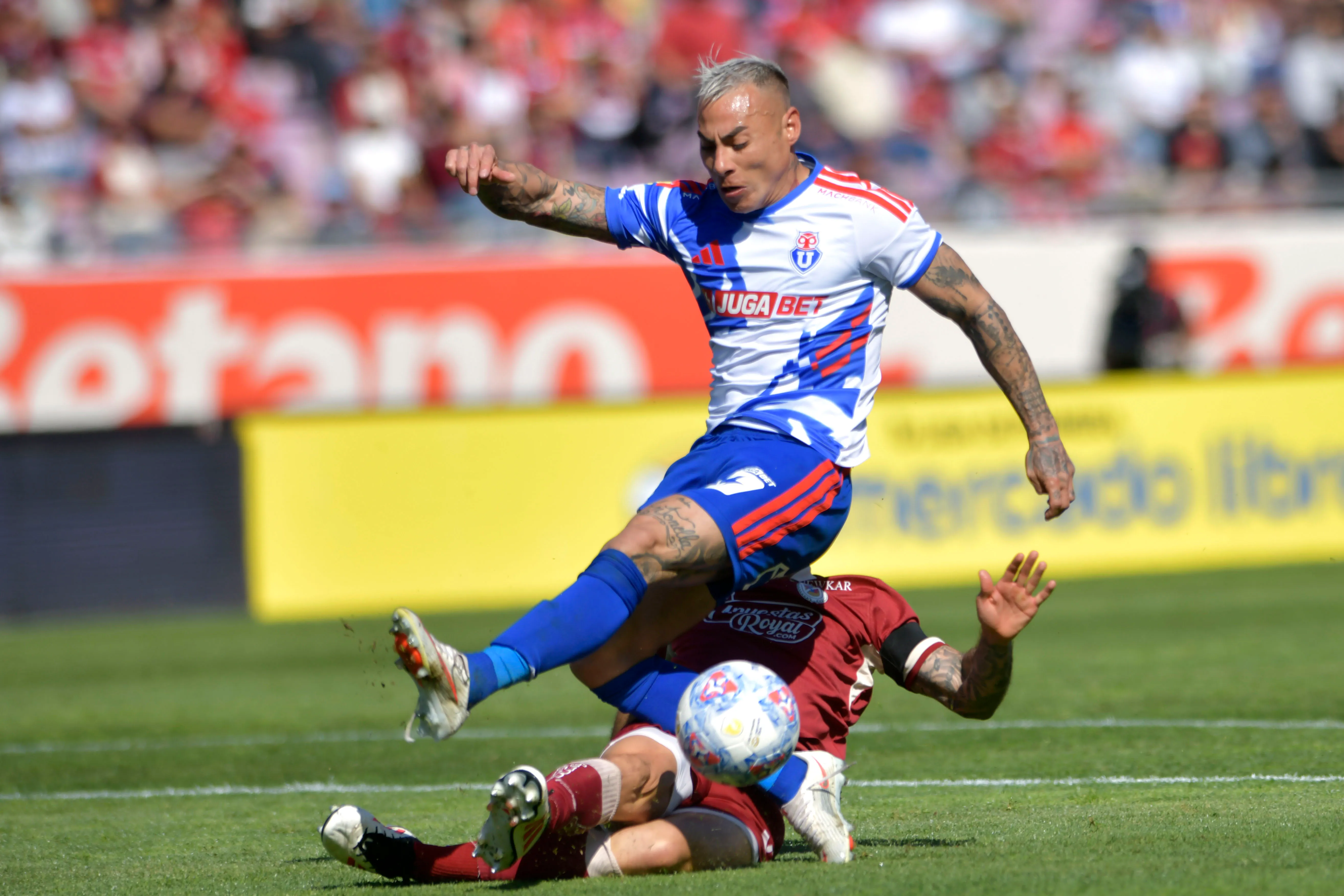 Eduardo Vargas es el mejor jugador de la U en la temporada 2026. Foto: Alejandro Pizarro Ubilla/Photosport