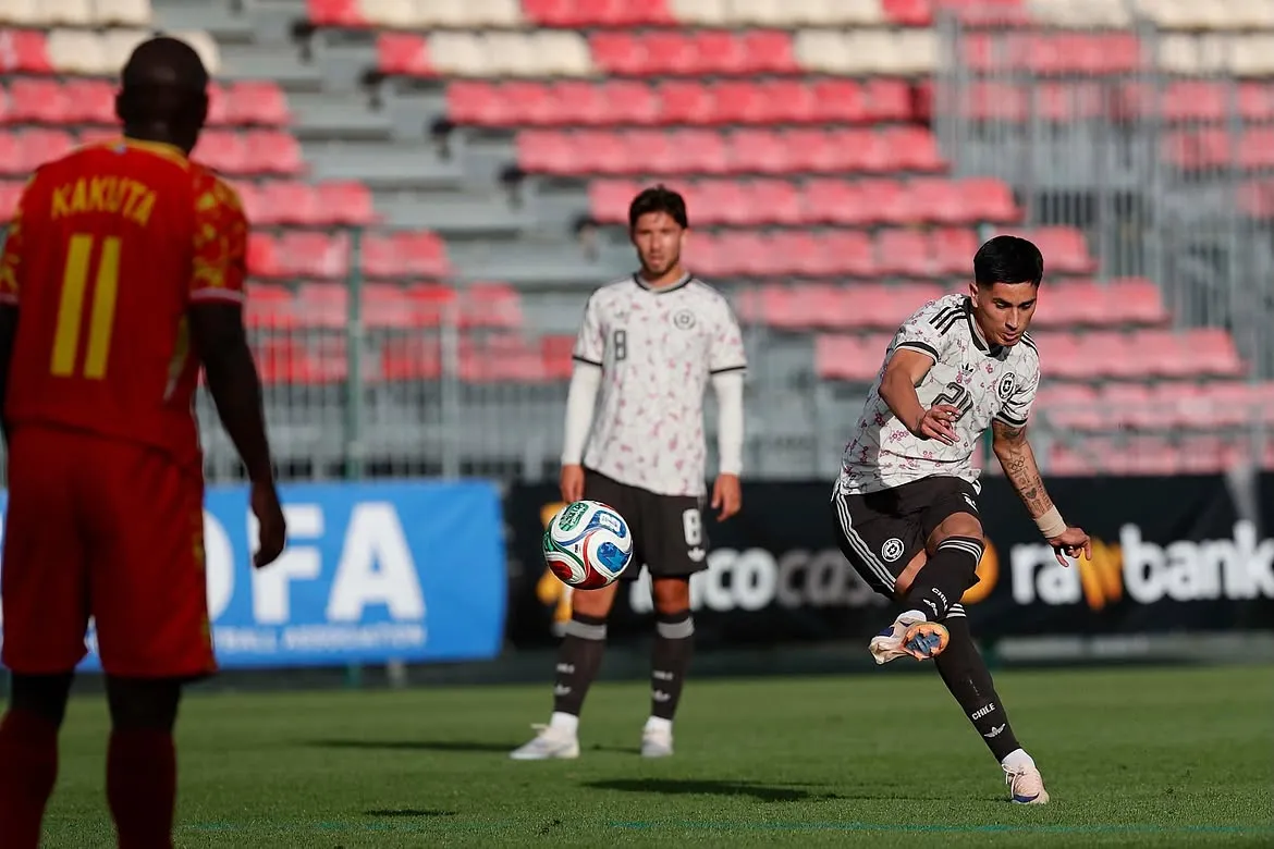 Matías Sepúlveda anotó su primer gol con la Selección ante Congo (Comunicaciones FFCH)