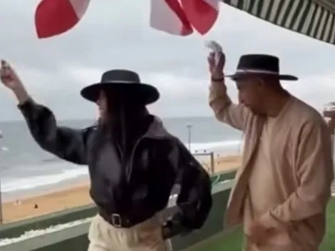 El Huaso Isla sacó aplausos bailando cueca con su novia