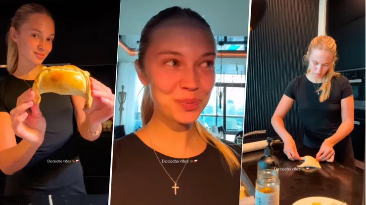 Alexandra sorprendió con su preparación de empanadas