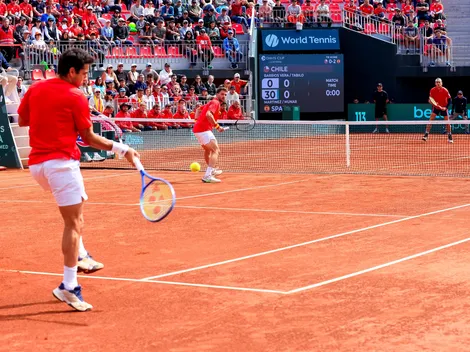 Paliza en el primer set: en vivo el dobles de Chile vs España