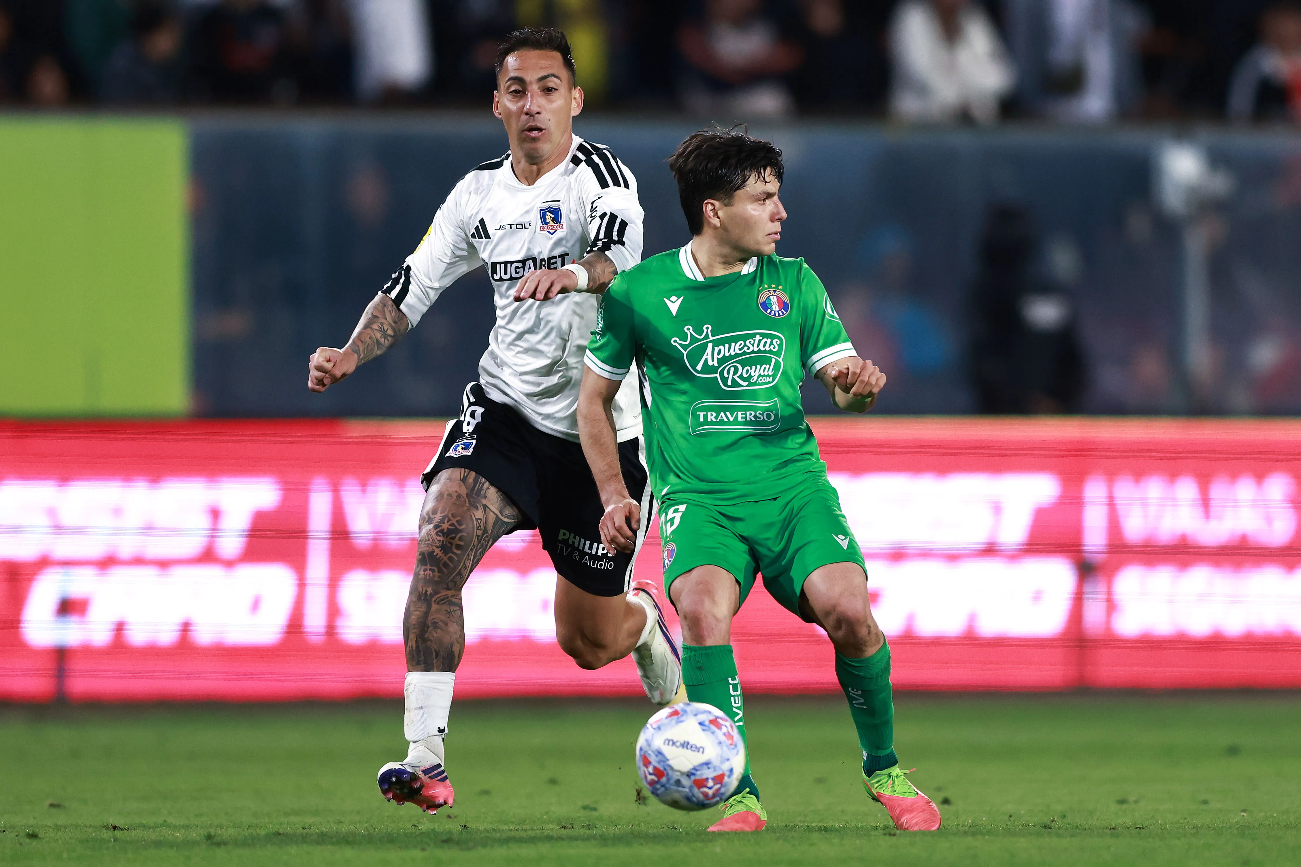 Colo Colo goleó por 5-1 a Audax Italiano en su último partido por la Liga de Primera 2026. | Foto: Photosport.