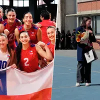 Es profe, ganó oro en los Suramericanos y así la recibieron en su colegio