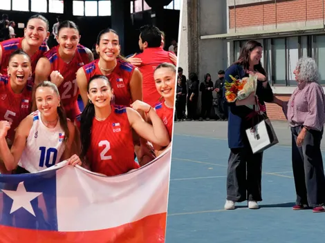 Es profe, ganó oro en los Suramericanos y así la recibieron en su colegio