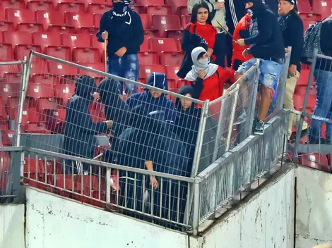 Graban salvaje pelea entre hinchas albos en el Nacional