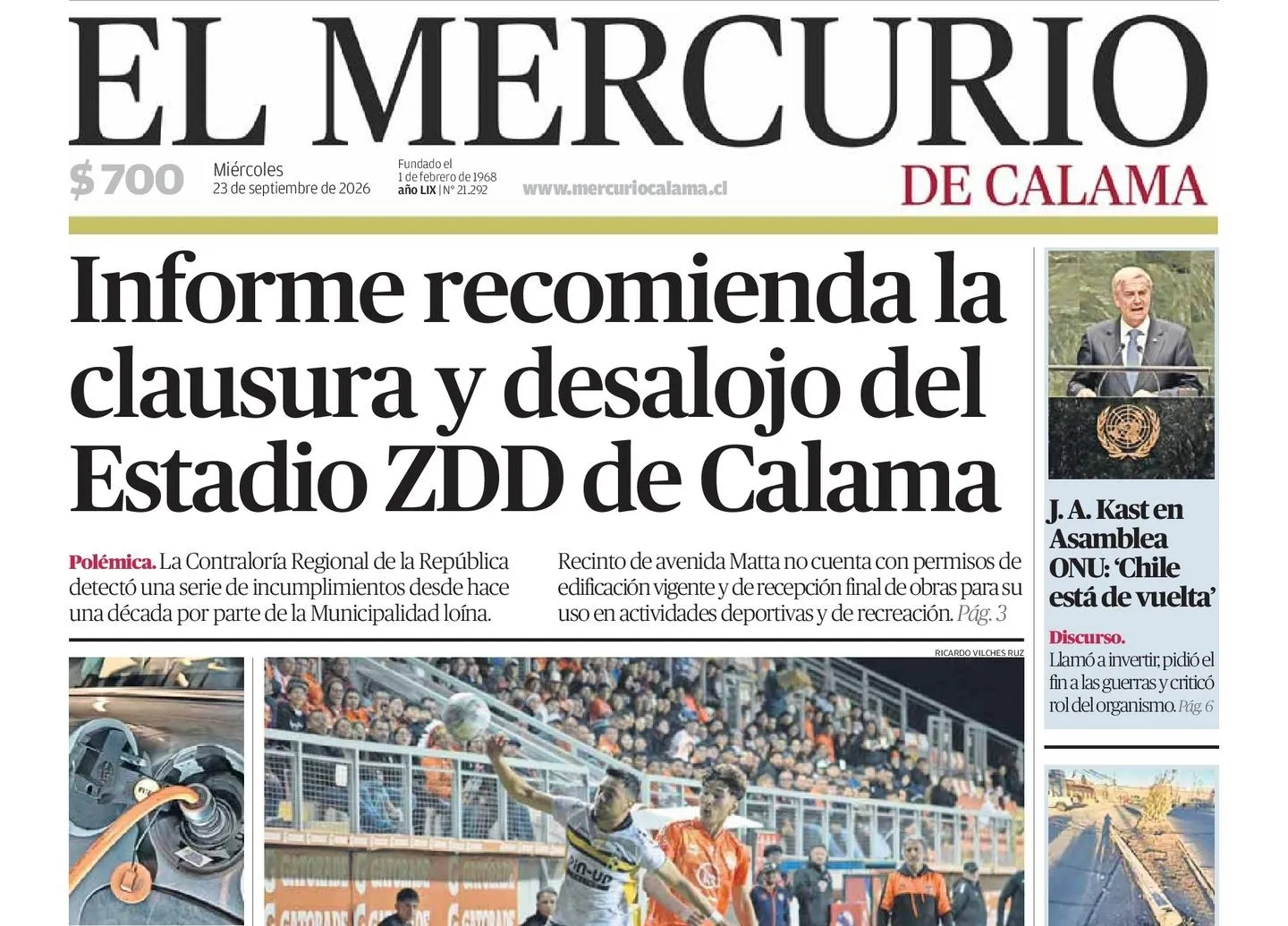 Imagen: El Mercurio de Calama