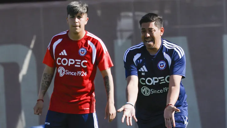 Nicolás Córdova fue grabado en pleno trabajo con la selección chilena.