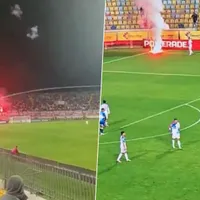 El cohete que lanzó la barra de U de Chile y cruzó toda la cancha