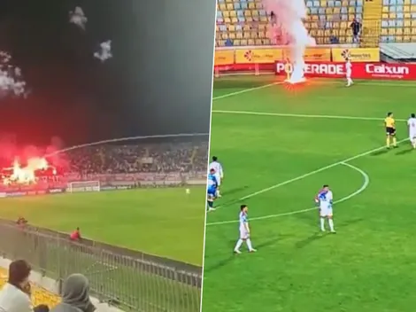 El cohete que lanzó la barra de U de Chile y cruzó toda la cancha