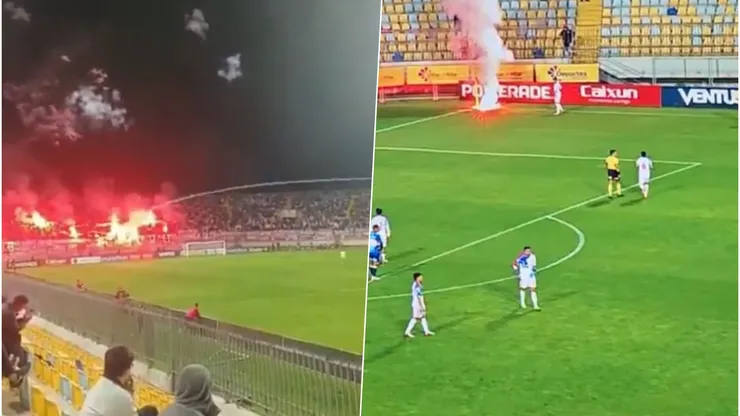 La bengala que cruzó toda la cancha en el Sausalito