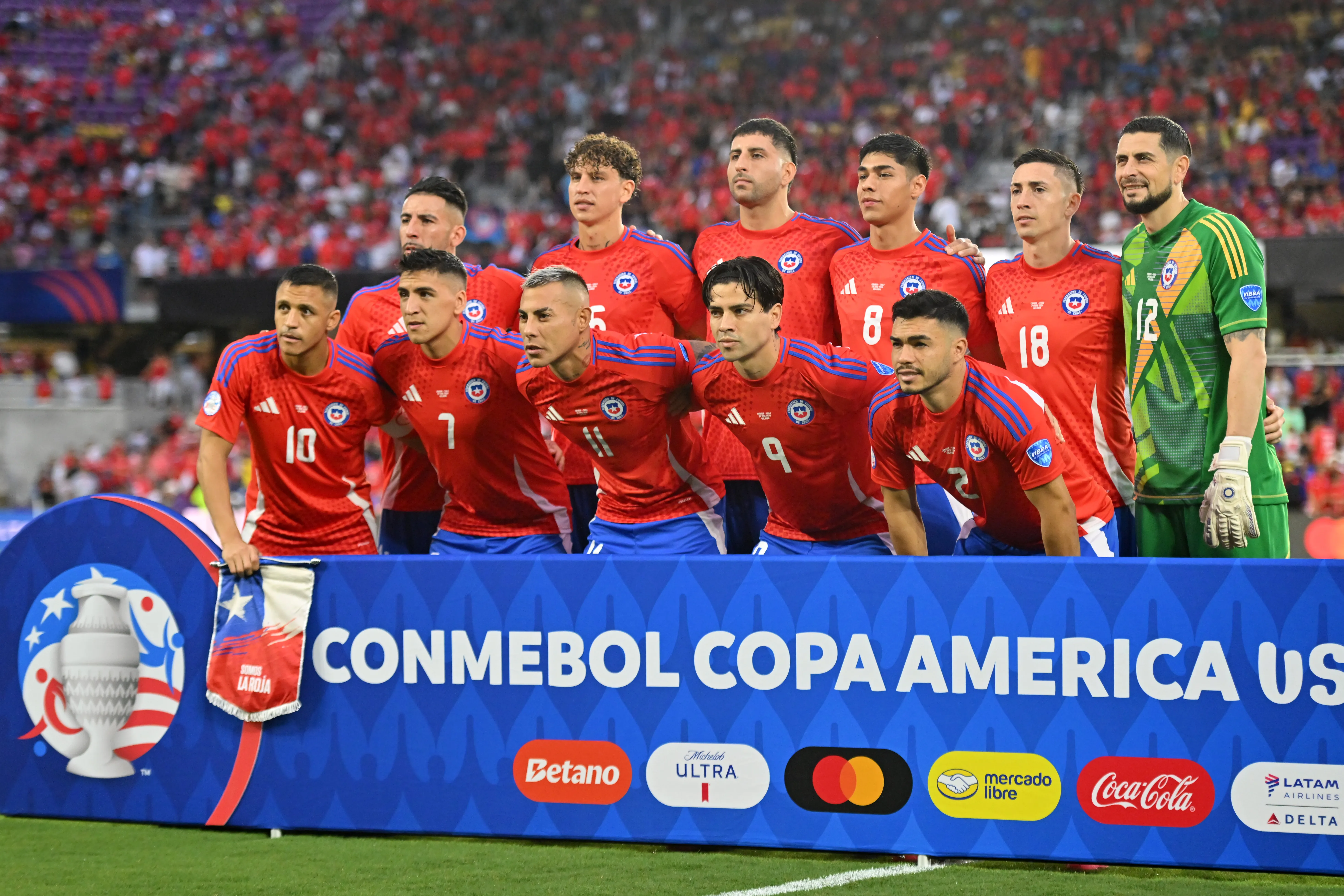 La formación de Chile vs Canadá en 2024. Imagen: Getty