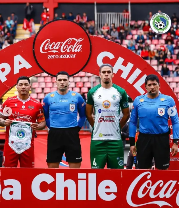 Maxi Riveros fue el capitán de Puerto Montt frente a Ñublense. (Captura @DPMChile).