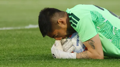 Gabriel Castellón durante la revancha que los azules igualaron 1-1 ante Everton de Viña del Mar.
