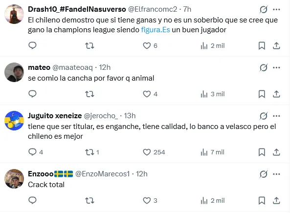 Hinchas de Boca alaban a Carlos Palacios.