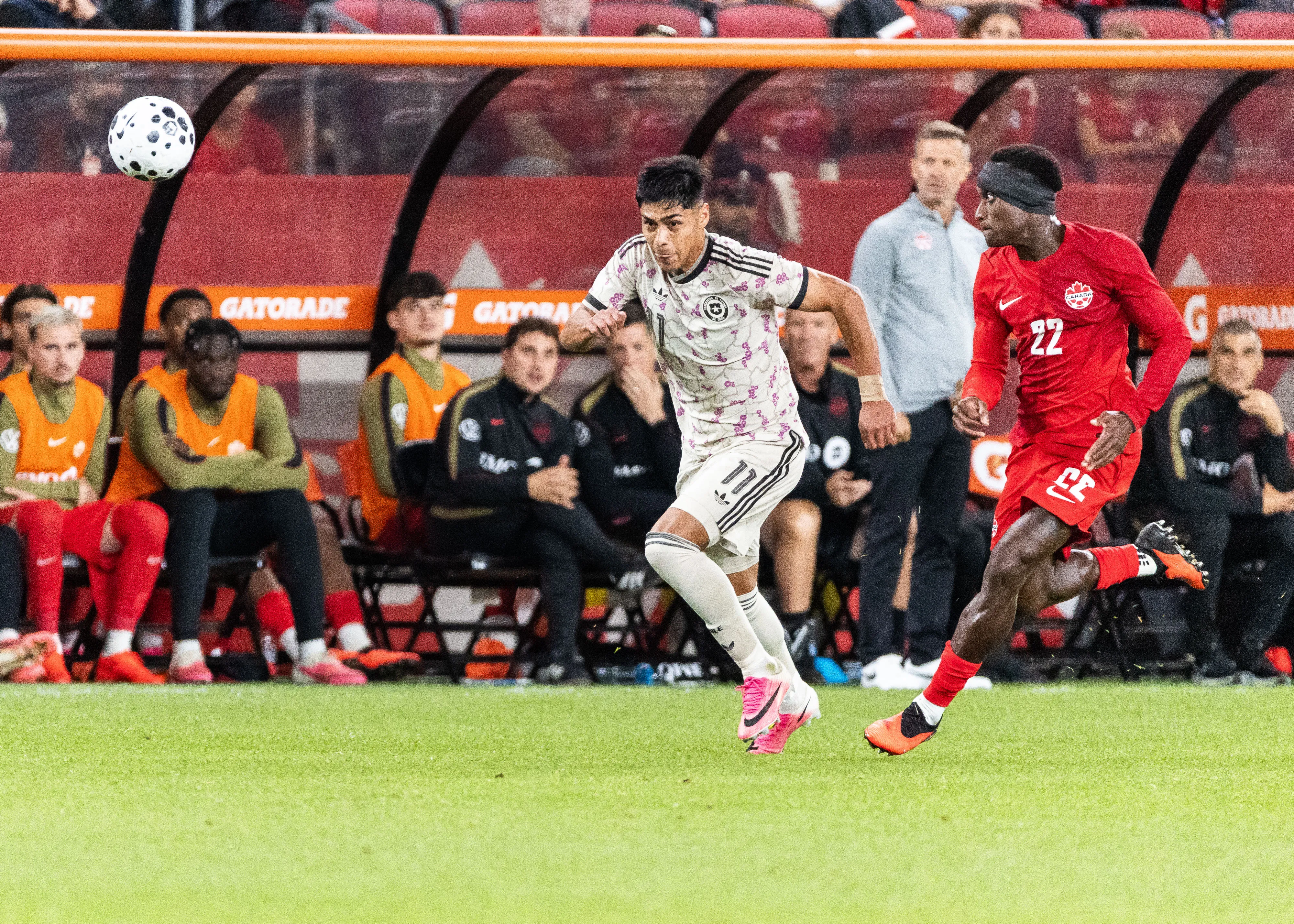 Osorio no pudo marcar ante Canadá. Imagen: Photosport