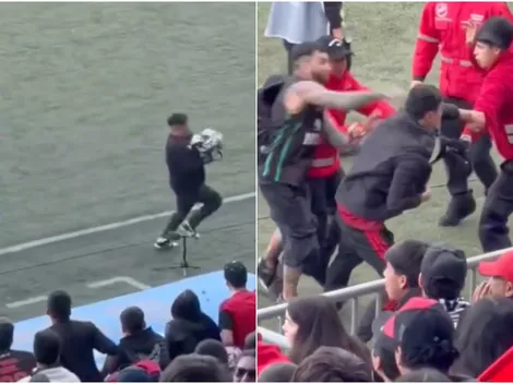 No se vio por TV: La pelea entre hinchas de Colo Colo y Puerto Montt