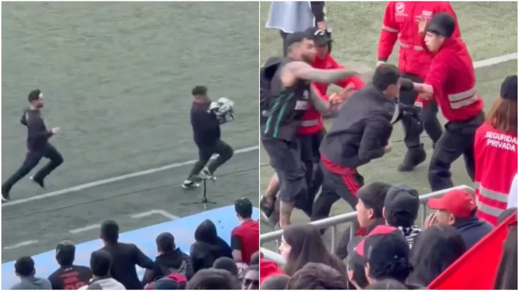 Incidentes protagonizaron barristas de Colo Colo y Puerto Montt.