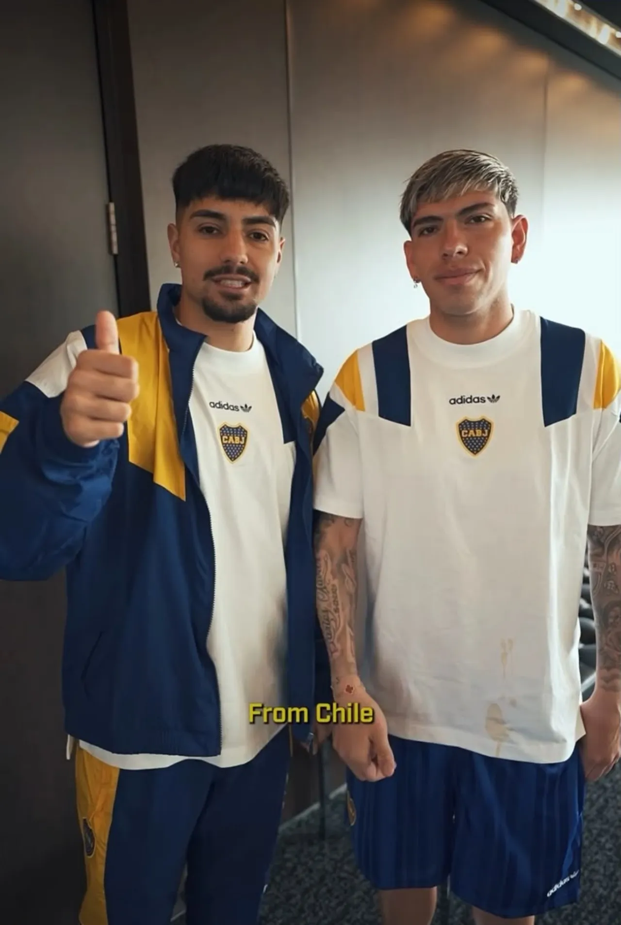 La polera nueva de Carlos Palacios en Boca Juniors. Foto: BOCA.