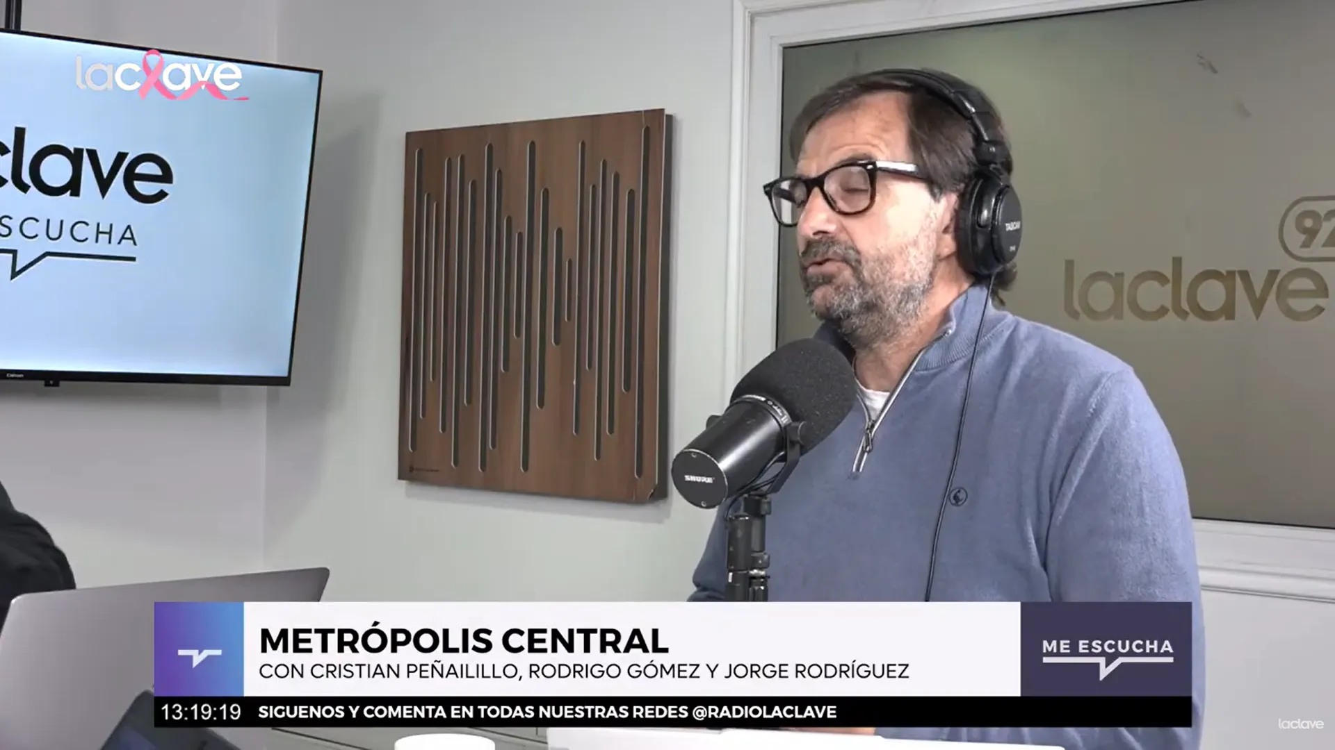 Rodrigo Gómez en el programa Metrópolis de radio La Clave. (Captura).