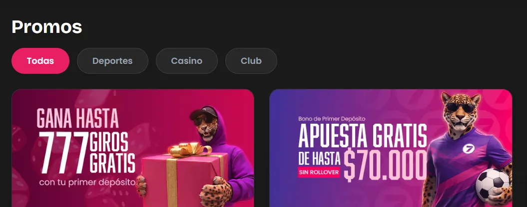 Siete bono de bienvenida